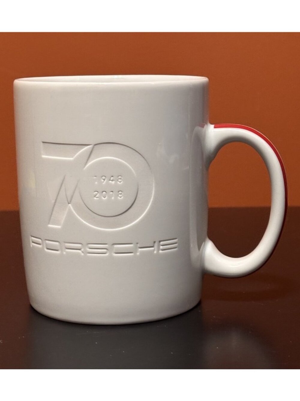 Porsche 70th Anniversary 1948-2018 Collectors Coffee Mug Embossed Made Germany